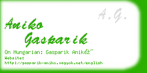 aniko gasparik business card